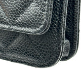 シャネル CHANEL マトラッセチェーンウォレット AP0250 ブラック ゴールド金具 キャビアスキン レディース ショルダーバッグ