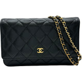 シャネル CHANEL マトラッセチェーンウォレット AP0250 ブラック ゴールド金具 キャビアスキン レディース ショルダーバッグ