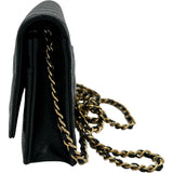 シャネル CHANEL マトラッセチェーンウォレット AP0250 ブラック ゴールド金具 キャビアスキン レディース ショルダーバッグ