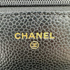 シャネル CHANEL マトラッセチェーンウォレット AP0250 ブラック ゴールド金具 キャビアスキン レディース ショルダーバッグ