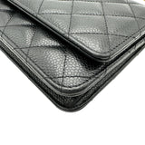 シャネル CHANEL マトラッセチェーンウォレット AP0250 ブラック ゴールド金具 キャビアスキン レディース ショルダーバッグ