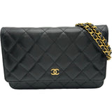 シャネル CHANEL マトラッセチェーンウォレット AP0250 ブラック ゴールド金具 キャビアスキン レディース ショルダーバッグ