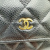 シャネル CHANEL マトラッセチェーンウォレット AP0250 ブラック ゴールド金具 キャビアスキン レディース ショルダーバッグ