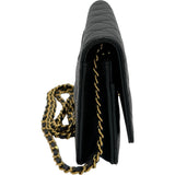 シャネル CHANEL マトラッセチェーンウォレット AP0250 ブラック ゴールド金具 キャビアスキン レディース ショルダーバッグ