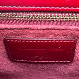 クリスチャン・ディオール Christian Dior レディディオールミニ レッド ゴールド金具 パテント レディース ハンドバッグ
