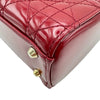 クリスチャン・ディオール Christian Dior レディディオールミニ レッド ゴールド金具 パテント レディース ハンドバッグ
