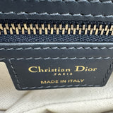 クリスチャン・ディオール Christian Dior オブリークサドルバッグ ネイビー ゴールド金具 キャンパス レディース ショルダーバッグ