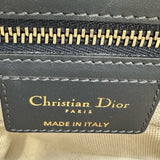 クリスチャン・ディオール Christian Dior オブリークサドルバッグ ネイビー ゴールド金具 キャンパス レディース ショルダーバッグ