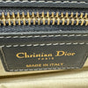 クリスチャン・ディオール Christian Dior オブリークサドルバッグ ネイビー ゴールド金具 キャンパス レディース ショルダーバッグ