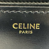 セリーヌ CELINE ティーントリオンフショルダー ブラック ゴールド金具 シャイニーカーフ レディース ショルダーバッグ