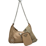 プラダ PRADA Re-Editionショルダーバッグ 1BH204 ベージュ シルバー金具 ナイロン レディース ショルダーバッグ