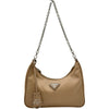 プラダ PRADA Re-Editionショルダーバッグ 1BH204 ベージュ シルバー金具 ナイロン レディース ショルダーバッグ