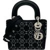 クリスチャン・ディオール Christian Dior レディディオールミニ M0500PRTC ブラック シルバー金具 サテン/ビジュー レディース ショルダーバッグ