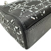 クリスチャン・ディオール Christian Dior レディディオールミニ M0500PRTC ブラック シルバー金具 サテン/ビジュー レディース ショルダーバッグ
