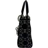 クリスチャン・ディオール Christian Dior レディディオールミニ M0500PRTC ブラック シルバー金具 サテン/ビジュー レディース ショルダーバッグ