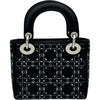 クリスチャン・ディオール Christian Dior レディディオールミニ M0500PRTC ブラック シルバー金具 サテン/ビジュー レディース ショルダーバッグ