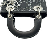 クリスチャン・ディオール Christian Dior レディディオールミニ M0500PRTC ブラック シルバー金具 サテン/ビジュー レディース ショルダーバッグ