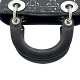 クリスチャン・ディオール Christian Dior レディディオールミニ M0500PRTC ブラック シルバー金具 サテン/ビジュー レディース ショルダーバッグ