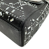 クリスチャン・ディオール Christian Dior レディディオールミニ M0500PRTC ブラック シルバー金具 サテン/ビジュー レディース ショルダーバッグ