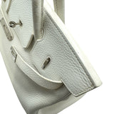 エルメス HERMES バーキン30 □M刻印 ホワイト シルバー金具 トリヨン レディース ハンドバッグ
