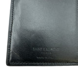 YVES SAINT LAURENT ファスナー長財布 607746 ブラック シルバー金具 マットレザー メンズ 長財布