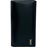 YVES SAINT LAURENT ファスナー長財布 607746 ブラック シルバー金具 マットレザー メンズ 長財布
