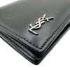 YVES SAINT LAURENT ファスナー長財布 607746 ブラック シルバー金具 マットレザー メンズ 長財布