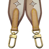 ルイ・ヴィトン LOUIS VUITTON ショルダーストラップ（調節可能、幅4 cm） M26925 ベージュ ゴールド金具 テキスタイル レディース ショルダーストラップ