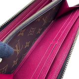 ルイ・ヴィトン LOUIS VUITTON ポルトフォイユ・クレマンス M60742 ブラウン/フューシャ モノグラム・キャンバス レディース 長財布