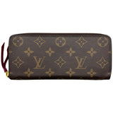 ルイ・ヴィトン LOUIS VUITTON ポルトフォイユ・クレマンス M60742 ブラウン/フューシャ モノグラム・キャンバス レディース 長財布