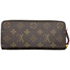 ルイ・ヴィトン LOUIS VUITTON ポルトフォイユ・クレマンス M60742 ブラウン/フューシャ モノグラム・キャンバス レディース 長財布