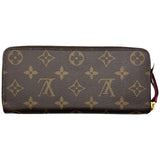 ルイ・ヴィトン LOUIS VUITTON ポルトフォイユ・クレマンス M60742 ブラウン/フューシャ モノグラム・キャンバス レディース 長財布