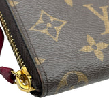 ルイ・ヴィトン LOUIS VUITTON ポルトフォイユ・クレマンス M60742 ブラウン/フューシャ モノグラム・キャンバス レディース 長財布