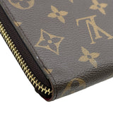 ルイ・ヴィトン LOUIS VUITTON ポルトフォイユ・クレマンス M60742 ブラウン/フューシャ モノグラム・キャンバス レディース 長財布