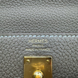 エルメス HERMES ケリー25 うち縫い G刻印 エトゥープ ゴールド金具 トゴ レディース ショルダーバッグ