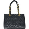 シャネル CHANEL GSTチェーントートバッグ A50995 15番台 ブラック ゴールド金具 キャビアスキン レディース トートバッグ