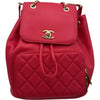 シャネル CHANEL マトラッセチェーンバックパック A93748 24番台 レッド ゴールド金具 キャビアスキン レディース リュック・デイパック