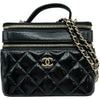 シャネル CHANEL バニティケース ショルダーバッグ AP2917 ブラック　ゴールド金具 シャイニーパテント レディース ショルダーバッグ