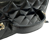 シャネル CHANEL バニティケース ショルダーバッグ AP2917 ブラック　ゴールド金具 シャイニーパテント レディース ショルダーバッグ