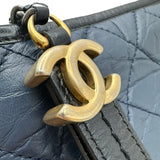 シャネル CHANEL ガブリエルスモールホーボーショルダーバッグ A91810 28番台 ネイビー シルバー/ゴールド金具 ラム/カーフ レディース ショルダーバッグ