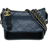 シャネル CHANEL ガブリエルスモールホーボーショルダーバッグ A91810 28番台 ネイビー シルバー/ゴールド金具 ラム/カーフ レディース ショルダーバッグ