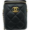シャネル CHANEL バニティチェーンショルダーバッグ ブラック ゴールド金具 キャビアスキン レディース ショルダーバッグ