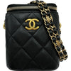 シャネル CHANEL バニティチェーンショルダーバッグ ブラック ゴールド金具 キャビアスキン レディース ショルダーバッグ