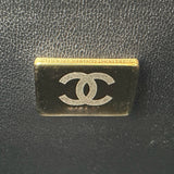シャネル CHANEL バニティチェーンショルダーバッグ ブラック ゴールド金具 キャビアスキン レディース ショルダーバッグ