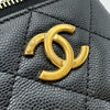 シャネル CHANEL バニティチェーンショルダーバッグ ブラック ゴールド金具 キャビアスキン レディース ショルダーバッグ