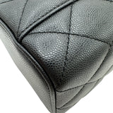 シャネル CHANEL バニティチェーンショルダーバッグ ブラック ゴールド金具 キャビアスキン レディース ショルダーバッグ