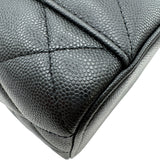シャネル CHANEL バニティチェーンショルダーバッグ ブラック ゴールド金具 キャビアスキン レディース ショルダーバッグ