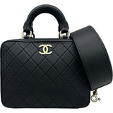 シャネル CHANEL バニティショルダーバッグ AS1286 29番台 ブラック ゴールド金具 ラム レディース ショルダーバッグ
