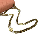 シャネル CHANEL マトラッセ2WAYチェーンショルダーバッグ コーラルオレンジ ゴールド金具 ラム レディース ショルダーバッグ