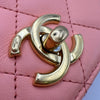 シャネル CHANEL マトラッセ2WAYチェーンショルダーバッグ コーラルオレンジ ゴールド金具 ラム レディース ショルダーバッグ